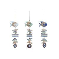 Ophangdecoratie Home ESPRIT Blauw Wit Hemelsblauw Marineblauw Mediterrane (3 Stuks)