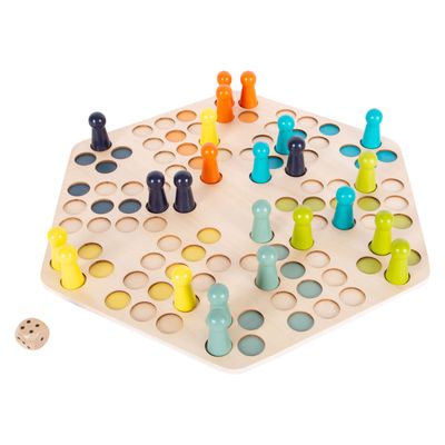 Small Foot houten ludospel 6 spelers
