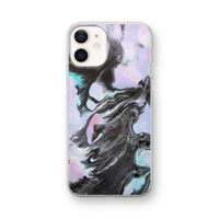 Pastel zwart: iPhone 12 mini Transparant Hoesje Pastel zwart: iPhone 12 mini Transparant Hoesje