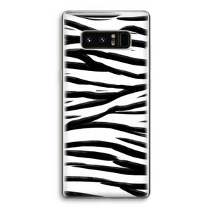 Zebra pattern: Samsung Galaxy Note 8 Transparant Hoesje