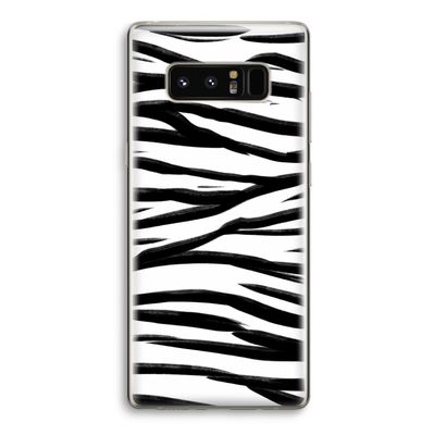 Zebra pattern: Samsung Galaxy Note 8 Transparant Hoesje