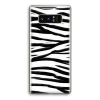 Zebra pattern: Samsung Galaxy Note 8 Transparant Hoesje