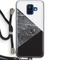 Combinatie marmer: Samsung Galaxy A6 (2018) Transparant Hoesje met koord