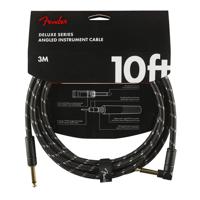 Fender Gitaarkabel Deluxe Series Black Tweed 3 Meter Recht/Haakse Pluggen 0990820090