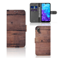 Huawei Y5 (2019) Book Style Case Old Wood - thumbnail