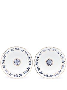 Bitossi Home lot de 2 assiettes Marino à imprimé abstrait - Blanc