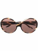 Gucci Eyewear lunettes de soleil à monture ronde - Marron - thumbnail