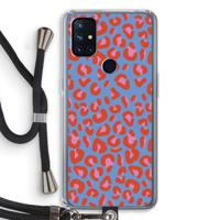 Leopard blue: OnePlus Nord N10 5G Transparant Hoesje met koord