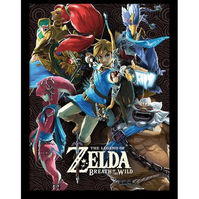 The Legend of Zelda: Champions Collage 30 x 40 cm Framed Print Poster