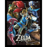 The Legend of Zelda: Champions Collage 30 x 40 cm Framed Print Poster
