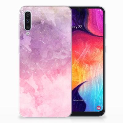 Smartphone hoesje Samsung Galaxy A50 Pink Purple Paint