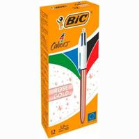 Pen Bic Wit Roze (12 Onderdelen)