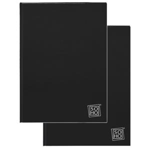 Luxe zwarte schrift gelinieerd - 2x - A5 formaat - schriften voor school / notitieboek - 160 pagina