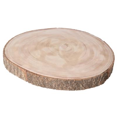 Houten boomschijf woondecoratie/onderzetter/plateau - gemiddeld 36 x 4 cm - schijven