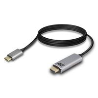 ACT AC7015 kabeladapter/verloopstukje USB-C HDMI Grijs