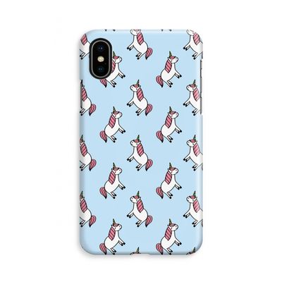 Eenhoorns overal: iPhone X Volledig Geprint Hoesje