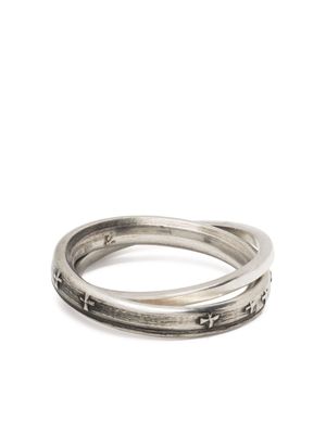 WERKSTATT:MÜNCHEN bague Unite à design superposé - Argent