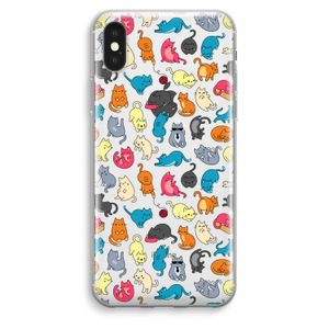 Kleurrijke katten: iPhone XS Max Transparant Hoesje