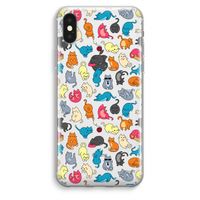 Kleurrijke katten: iPhone XS Max Transparant Hoesje