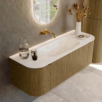 Badmeubel Mondiaz Kurve-Dlux | 130 cm cm | Meubelkleur Dusk | Wastafelkleur Ostra | Solid surface | Wasbak midden spoelbak | Zonder kraangat(en) Badmeubel Mondiaz Kurve-Dlux | 130 cm cm | Meubelkleur Dusk | Wastafelkleur Ostra | Solid surface | Wasbak midden spoelbak | Zonder kraangat(en)