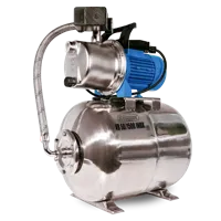 VB 50/1500 INOX Hydrofoorpomp, met INOX waaier, pompbehuizing en drukvat, 1500 W, 6,300 l/h, 4,8 bar, 50 L