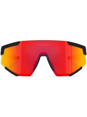 Prada Linea Rossa lunettes de soleil PS 04WS à monture pilote - Noir
