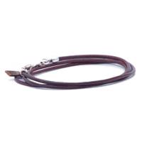 Qoss Leren Ketting Noa Bruin 85 cm
