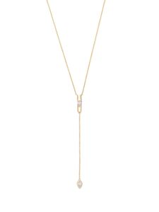 Dana Rebecca Designs collier Taylor Elaine Pear en or 14ct serti de diamants - Jaune