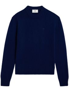 AMI Paris pull à motif Ami de Coeur brodé - Bleu