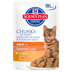 Hill's Science Plan - Feline Adult Maaltijdzakjes kip 12 x 85 gr.