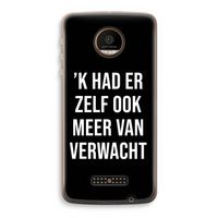 Meer verwacht - Zwart: Motorola Moto Z Force Transparant Hoesje