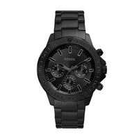 Horlogeband Fossil BQ2587 Staal Zwart 22mm