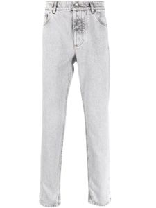Brunello Cucinelli jean cigarette à taille mi-haute - Gris