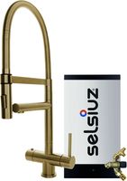 Selsiuz 3-in-1 kokend water kraan XL met combi extra boiler goud