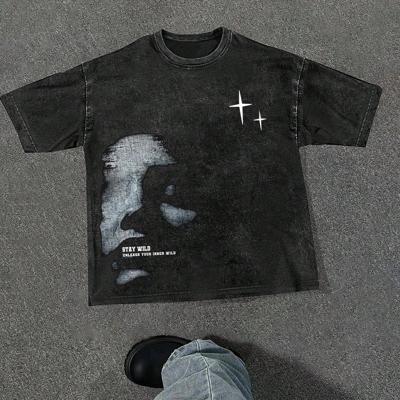 Bon&Bon Men's Graphic Print Cotton T-Shirt - Loose Fit Black Black / L