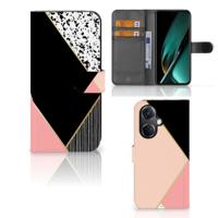 OnePlus Nord CE 3 | Book Case | Zwart Roze Vormen