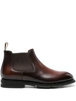 Santoni bottines Chelsea en cuir texturé - Marron - thumbnail