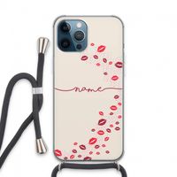 Kusjes: iPhone 13 Pro Max Transparant Hoesje met koord Kusjes: iPhone 13 Pro Max Transparant Hoesje met koord