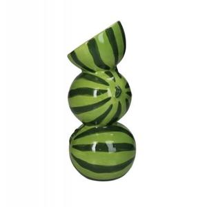 HD Collection Vaas Watermelon - Groen - Keramiek - 10x22x10cm (BxHxD)