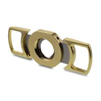 Sigarenknipper - double-cut - goud - XL D26 mm - sigaren accessoires / sigarensnijder