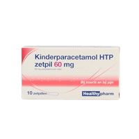 Paracetamol kind 60mg 10 Zetpillen