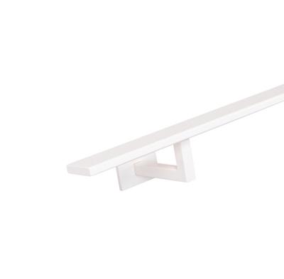 Rechthoekige trapleuning wit 40x10 mm - per meter