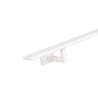 Rechthoekige trapleuning wit 40x10 mm - per meter