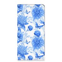 Smart Cover voor Google Pixel 8 Pro Flowers Blue