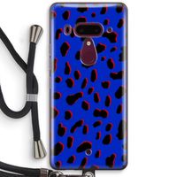 Blue Leopard: HTC U12+ Transparant Hoesje met koord