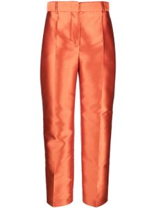 Alberta Ferretti pantalon satiné à taille haute - Orange