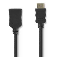 Nedis High Speed HDMI verlengkabel met Ethernet HDMI Male - HDMI Female 1m zwart - thumbnail