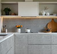 Imitatie van steeneffect keuken muursticker