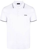 Zegna polo à logo brodé - Blanc - thumbnail