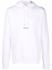 Saint Laurent hoodie à logo imprimé - Blanc